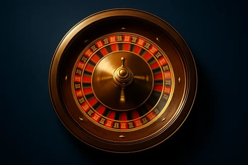 Close-up of live roulette wheel spinning in elegant casino lighting